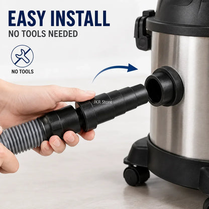 Airtight Universal Vacuum Hose Adapter 50-23mm Efficient Dust Collection Reducer Set for Power Tool Workshop Dust Free