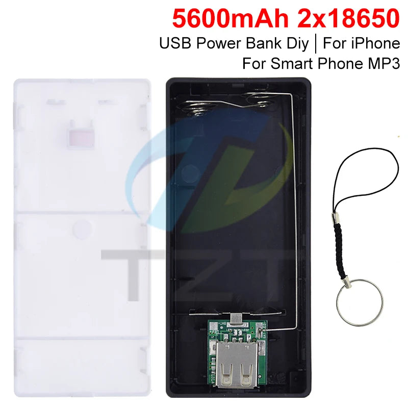 2X 18650 USB Power Bank Battery Charger Case DIY Box For iPhone For Smart Phone MP3 Electronic Mobile Charging QIY25 D3S