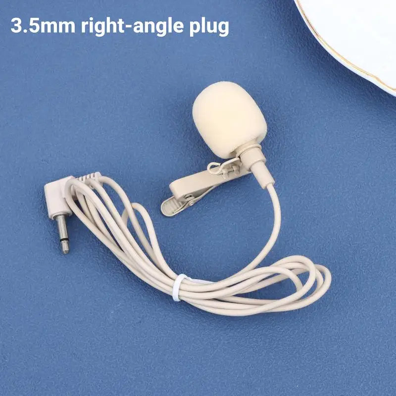 Microphone 80-20KHZ ZL-F1720 S/A/B/C/D Beige Lapel Clip Mic With 2pcs Cover Microphone Replace Accessories