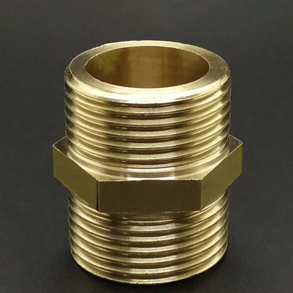 Brass Pipe Hex Nipple Fitting Quick Adapter 1/8" 1/4" 3/8" 1/2" 3/4" 1" 1-1/4"BSP Male Thread Water, oil and gas Connector