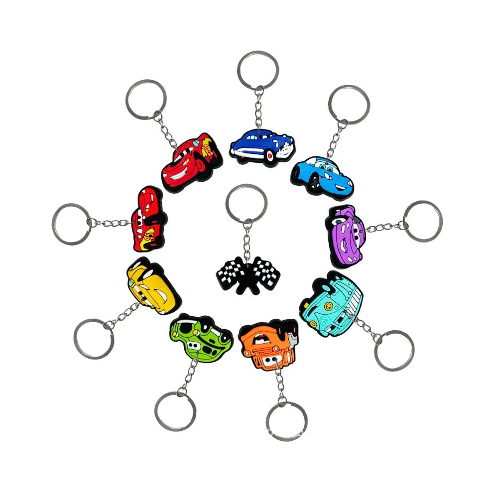 Car Theme Keychains Racing Car Party Favor Gift Goodie Bag Fillers Wristbands Carnival Reward Party Decoration Supplie Gift