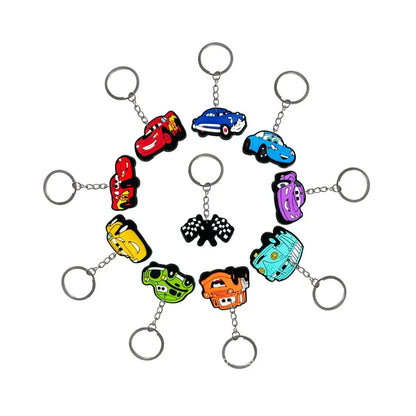 Car Theme Keychains Racing Car Party Favor Gift Goodie Bag Fillers Wristbands Carnival Reward Party Decoration Supplie Gift