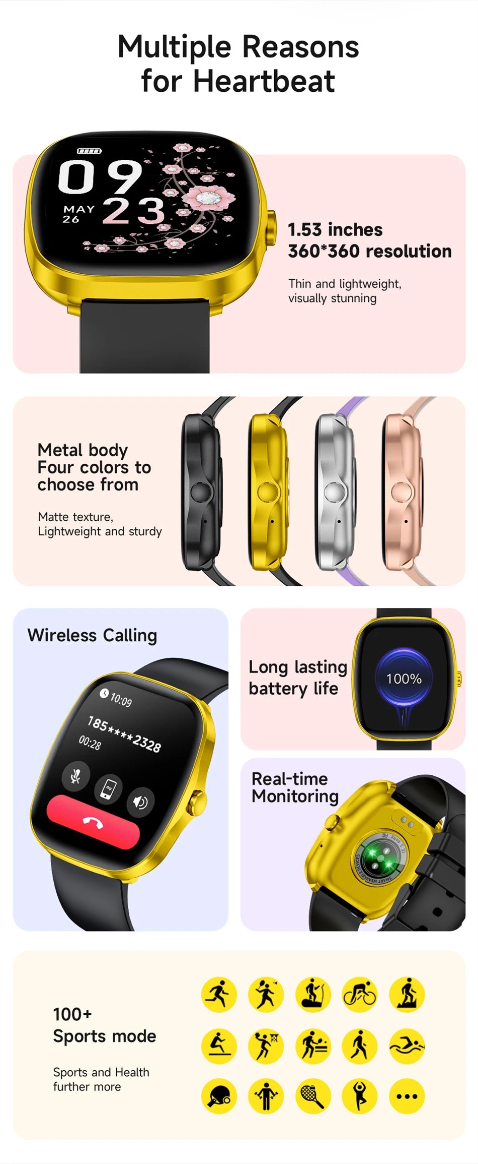 LIGE Originalny Smartwatch Mężczyźni Kobiety Połączenia Bluetooth Zegarek Pulsometr Wodoodporny Smartwatch Zdrowie Dla Androida IOS