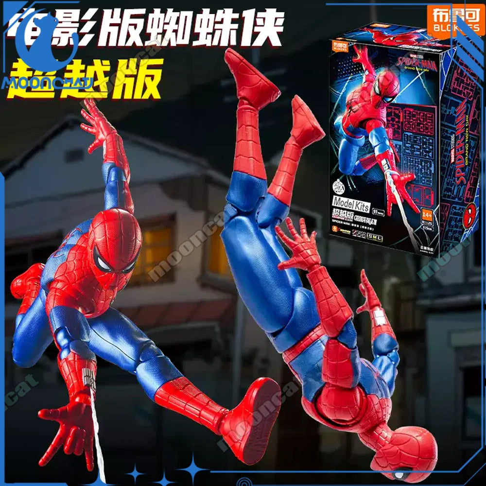 In Stock Blokees Spider Man Assembly Model Kit Brand New Day Spiderman Action Figure Peter Parker Abs Champion Class Toy Gifts