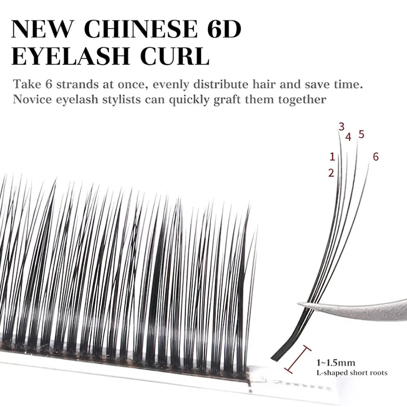 WINKY BEAUTY Multi Length 3D/5D Flower Fairy Eyelashes Extension Premade Fluffy Volume Fox Lash Spikes Fairy Flora Mink Lashes