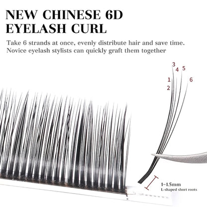 WINKY BEAUTY Multi Length 3D/5D Flower Fairy Eyelashes Extension Premade Fluffy Volume Fox Lash Spikes Fairy Flora Mink Lashes