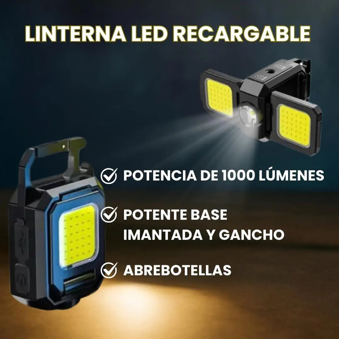 Super Bright Keychain Flashlight Mini COB Portable Work Light USB Rechargeable Outdoor Camping Fishing Pocket Lamps With Magnet