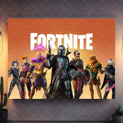 Fortnite Theme Birthday Party Decorations Shooting Game Balloon Cup Plate Tablecloth Banner Baby Shower Kid Favors Supplies Gift