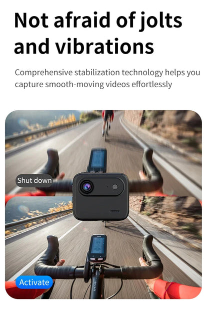 Y360 Action Camera With Flip Screen 4K Ultra HD Recording VLOG-Ready Image Stabilization Wide-Angle Lens Cycling Camera