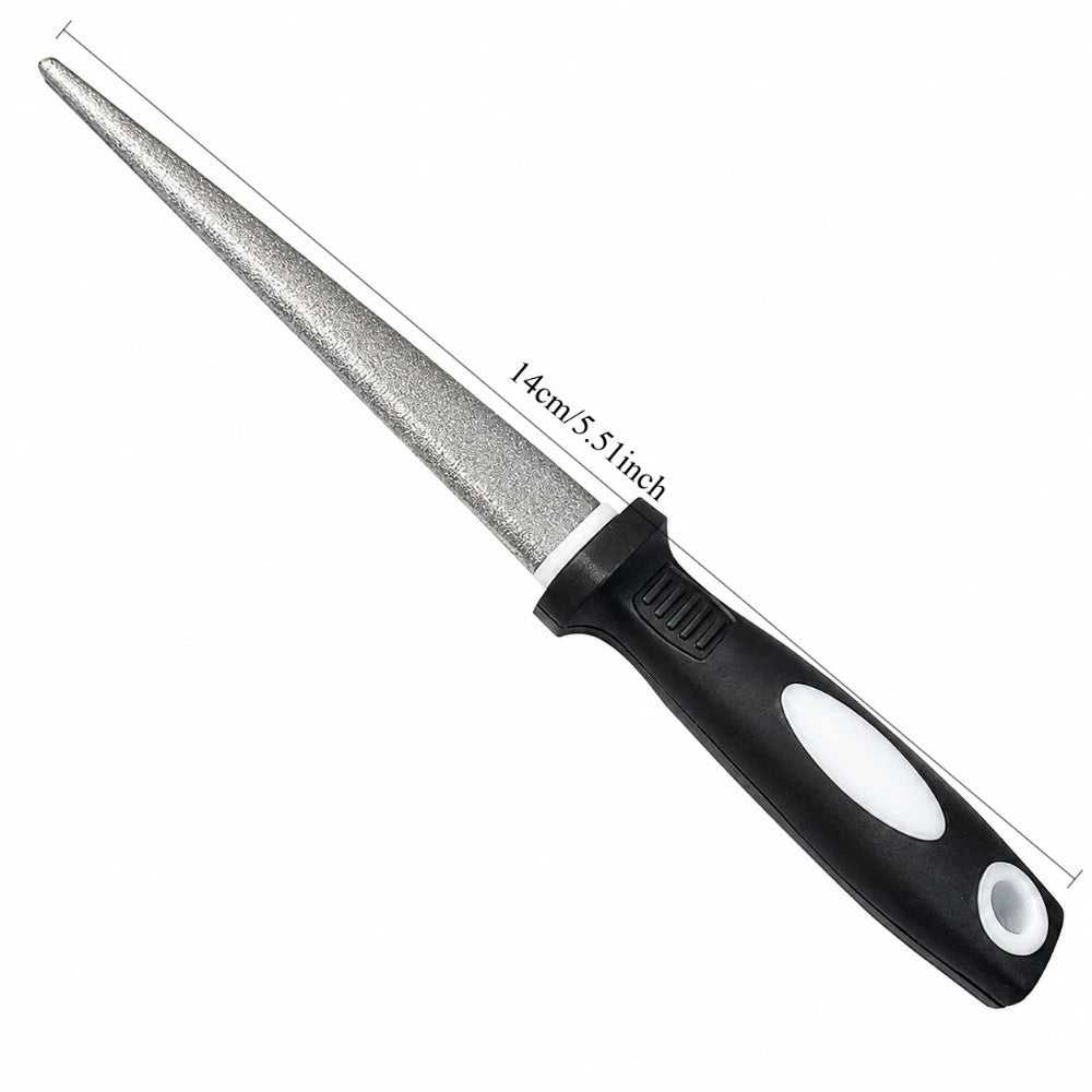 Ergonomic Handle Diamond Grinding Sharpener 1/3/5Pcs Wearproof Curved Flat Design Home Kitchen Blade Maintenance Tool