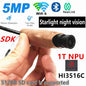 5MP Wifi Starlight Level Camera Mini Wifi 6 HI3516C Low Light Level Lens Module miniaturization support 512G SD Card P2P 1T CPU