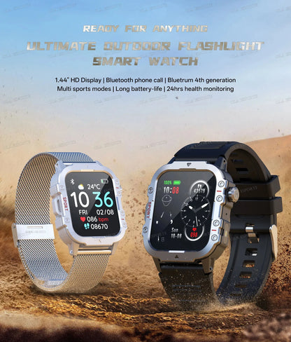 2026 New SmartWatch Men Militray Outdoor GPS Sport Watches Heart Rate Sleep Waterproof Smart Watch IOS Android