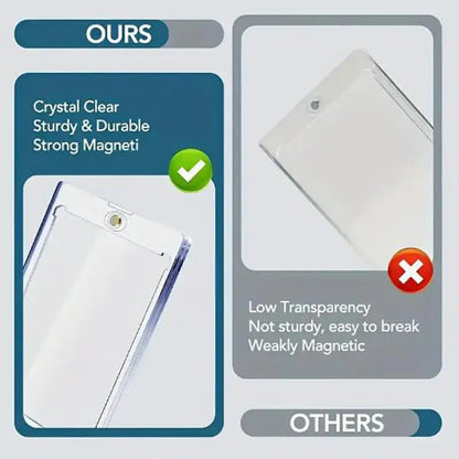 1-10Pcs Clear Card Holder Magnetic Holder Trading Cards Protectors Hard Plastic Sleeves Display Baseball Sports Standard Card