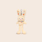 30cm Cute Pull-out Rabbit Plush Toy Keychain Creative Plush Ear Pulling Bunny Pendant Bag Charm Kids Stress Relief Gift