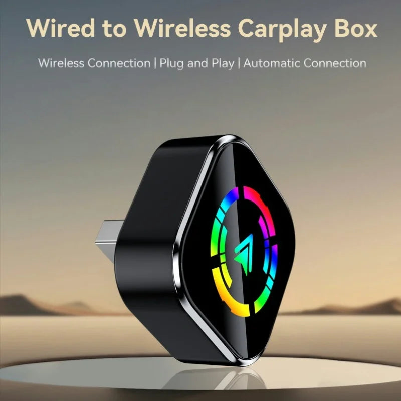 Wireless Carplay Android Auto Adapter 2 in1 Mini Car AI Box AI Smart Box For Audi Toyota Mazda Nissan Kia Ford Opel Skoda
