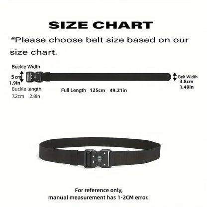 Automatic Buckle Tactical Belts Men's Woven Nylon Military Belt Durable Black Outdoor Army Hunting Golf Waist Belt
