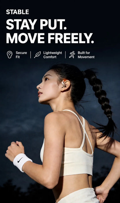 ZOMBIECAT B22 Open Ear Wireless Earbuds Bluetooth 6.0 14mm Driver Sport Headphones LED Light AI Translation for Running Cycling
