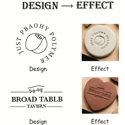 Logo Customize Clay Seal Set -22/25/30/35/40/50mm Customizable Pottery Design Craft Tool for Pottery Ceramic Custom Letter Stamp