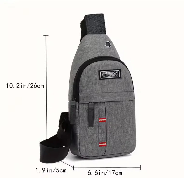 Adjustable chest bag for both men and women, one shoulder diagonal cross single shoulder bag, Oxford cloth chest bag