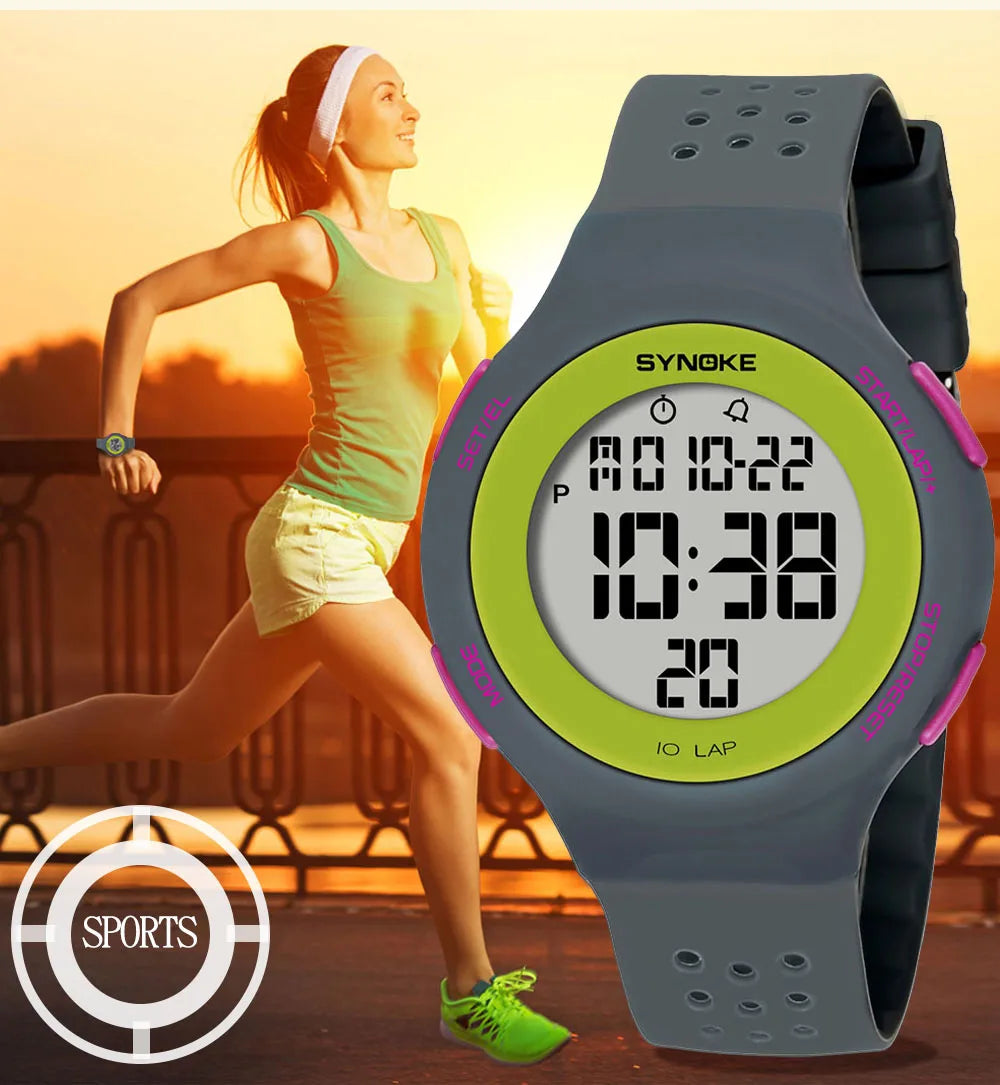 Outdoor Sport Watch Men Alarm Chrono Clock 5Bar Waterproof Military Watches LED Display Shock Digital Watch Thin Design