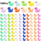 100/200 Pcs Luminous Mini Duck Tiny Resin Duck Little Duck Figurines Bulk for Dollhouse Ornament Micro Garden DIY Crafts Decor