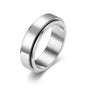 Anxiety Fidget Spinner Stainless Steel Black Rings Simple Titanium Steel Ring for Men Women High Quality Anti Stress Jewelry