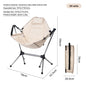 thicken Outdoor folding aluminum alloy rocking chair, camping leisure, portable adult swing chair, backrest chair with pillow