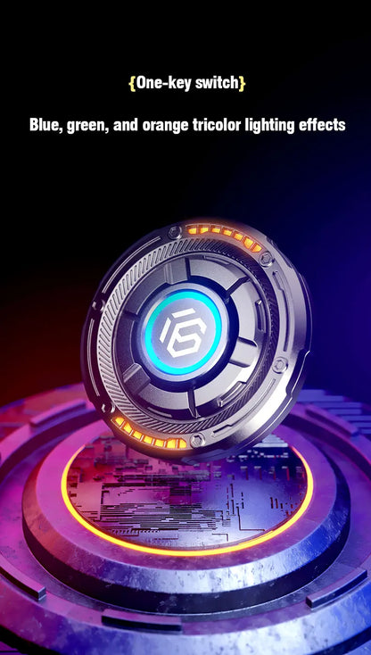 Metal EDC fidget spinner rotatable with luminous effect mechanical card-pushing function It's a stress-relieving toy Gifts  boys