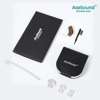 Acosound 64-channel Bluetooth hearing aid, audiogram programmable, high power, for moderate to severe hearing loss and deafness