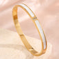 5pcs/Set Minimalist Elegant Luxury Sparkling Bangle Bracelets High-End Titanium Steel Bracelets For Women