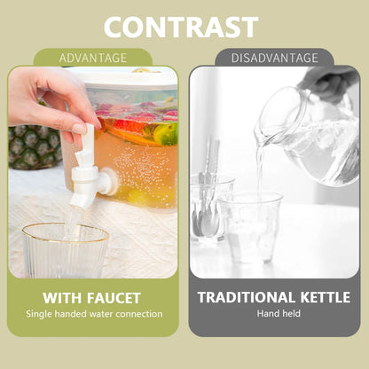 3.5-10L Cold Water Kettle with Faucet Refrigerator Cool Water Bucket Lemonade Bottle Beverage Water Dispenser Drinkware Outdoor