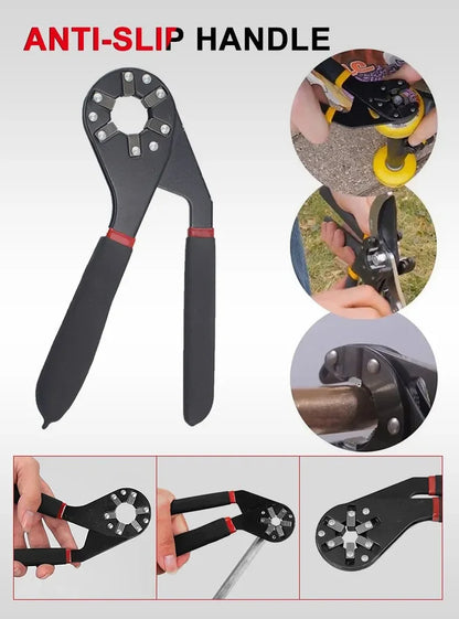 6/8 Inch Magic Wrench Household Maintenance Adjustable Twisting Hand Clamping Socket Outer Hexagonal Multifunctional Tool