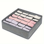 1pc Fabric Storage Box with 24 Compartments - Foldable Stackable Organizer for Socks Ties Underwear Space-Saving Drawer Divider