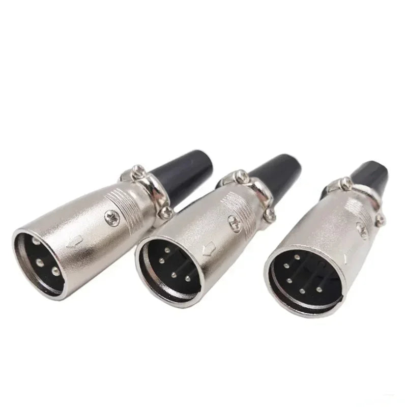 5/20Pcs Japan Style 3/4/5 Pin XLR Male XLR Female Converter  XLR Microphone Audio Cable Metal Cannon Plug Connector Amplifier