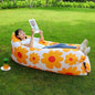 New Sunflower Lazy Inflatable Sofa Outdoor Beach Lazy Sleeping Bag Inflatable Bed Portable Air Sofa Portable Camping Activities
