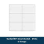 Zemismart Matter WiFi 1 2 3 4 6 Gangs Smart Wall Light Switch Neutral Required with Big Button SmartThings App Homekit Control