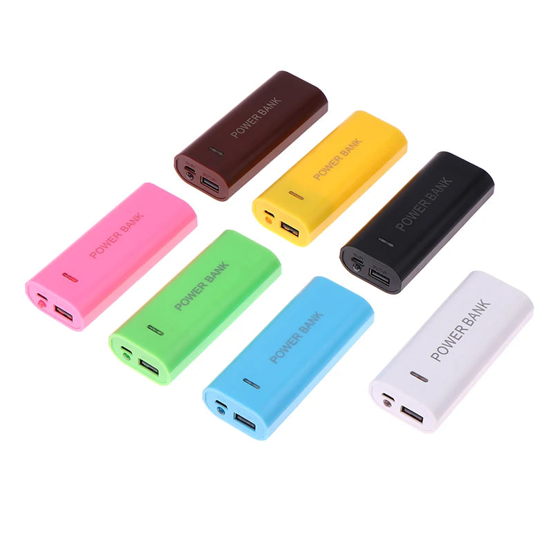 Portable Power Bank Case DIY 2Cell 18650 Battery Box For Smart Phone Charge 5V 1A For 18650 Battery With Indicator Light