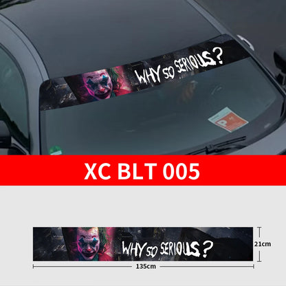 Why So Serious Car Sticker funny Joker Front Windshield Decal Vinyl Car Accessories Decor Car shade decoration DIY Stickers