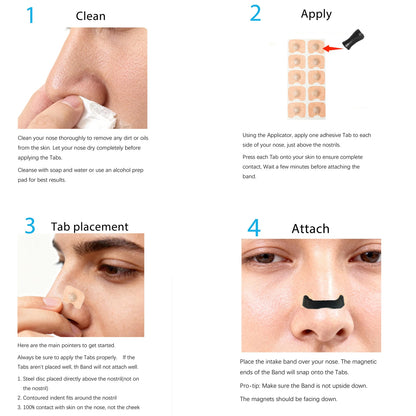 Sleep Nasal Strips Nose Breathe Better Sleeping Anti Snoring Magnetic Nose Clip Nasal Strips Sport Nasal Breathing Dilator Kits