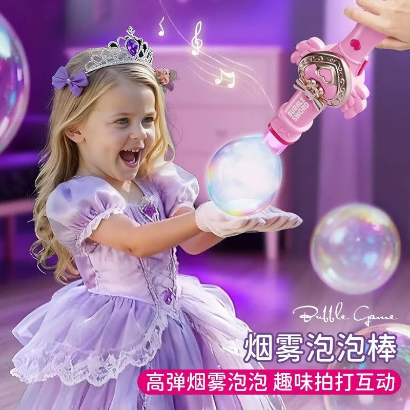 Elastic Bubble Fog Magic Wand Cute Animal Smoke Bubble Machine Summer Party Outdoor Toy Colorful Lighting Bubble Blowing Machine