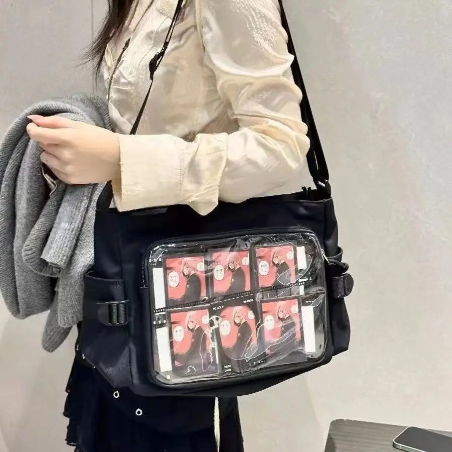 Daily Versatile Y2k Ulzzang Ita Bag One Shoulder Class Crossbody School Bag Harajuku Girls' Large Capacity Casual Itabag