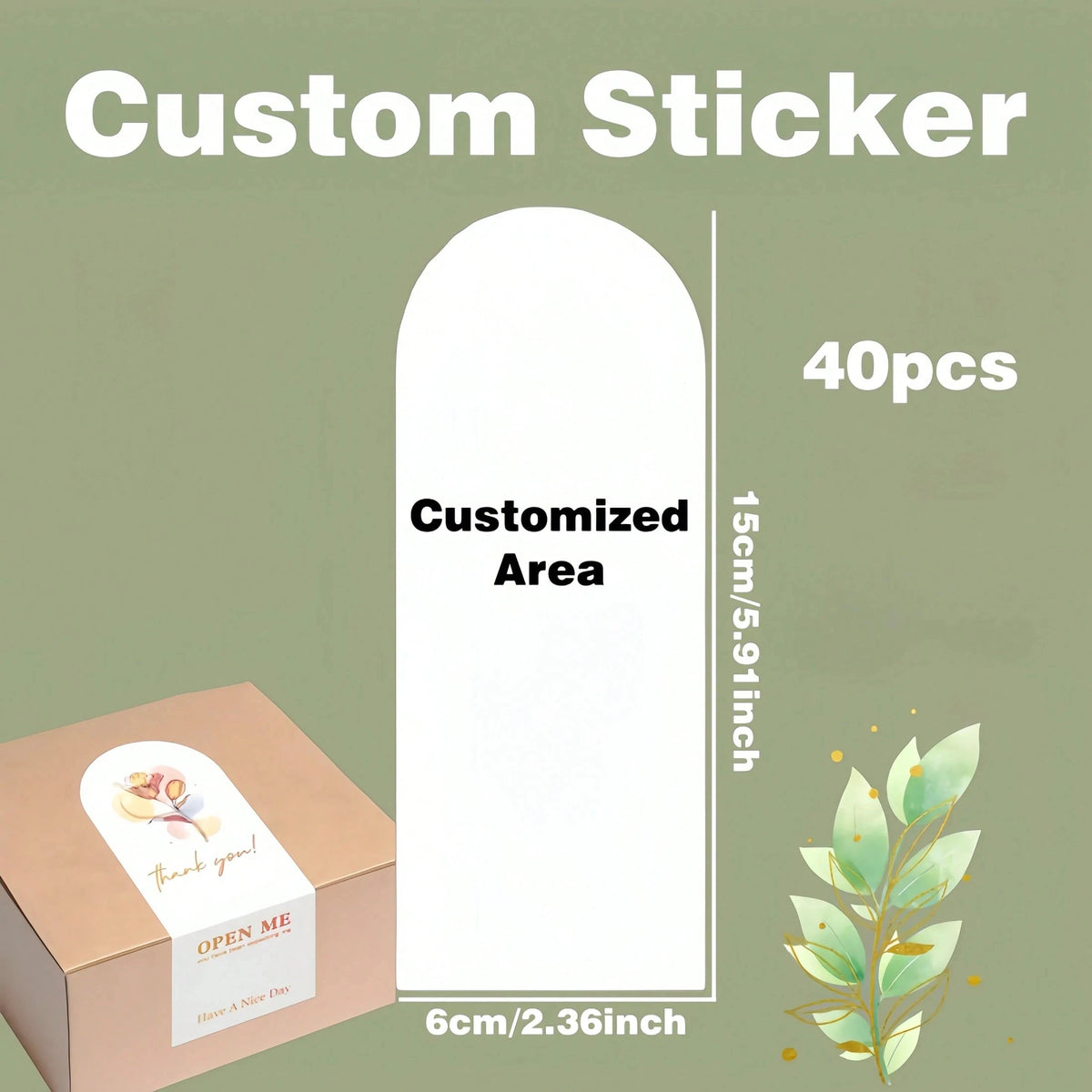 Customizable Sealing Stickers Oval Self Adhesive Waterproof Fade Resistant Logo Photo Text Business Wedding Holiday