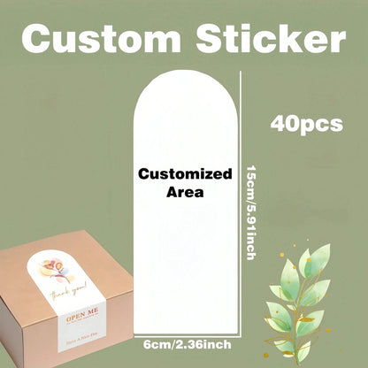 Customizable Sealing Stickers Oval Self Adhesive Waterproof Fade Resistant Logo Photo Text Business Wedding Holiday