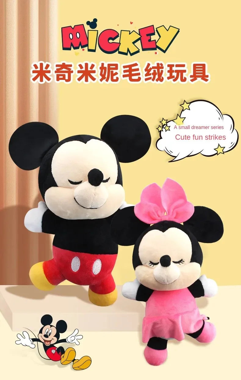 20cm Mickey Mouse Plush Toys Kawaii Anime Mickey Minnie Stuffed Plush Models Decoration Dolls for Boys Girls Birthday Gifts