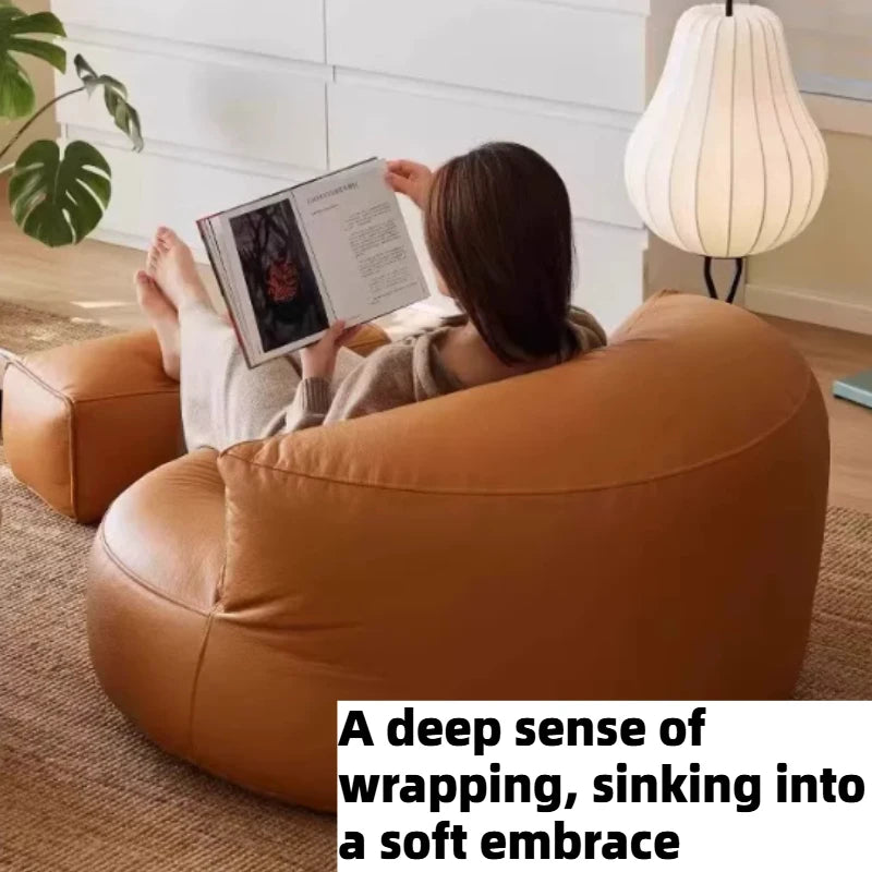 Lazy Bean Bag Sofa Seating Sleeping Tatami Chair Bedroom Room Black Single Sofa Boneless Couch 1-person Hotel Home Furniture