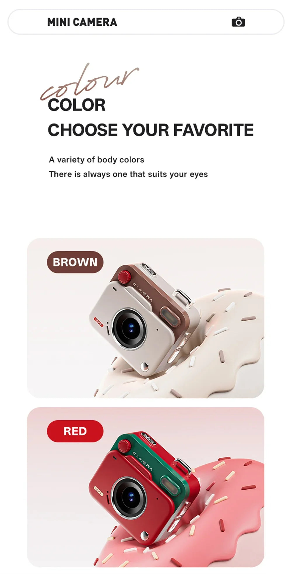 2025 New Thumb Pocket CCD Digital Camera HD Retro Mini Camera Portable Keychain Camera Outdoor Travel Photo Recorder Gift