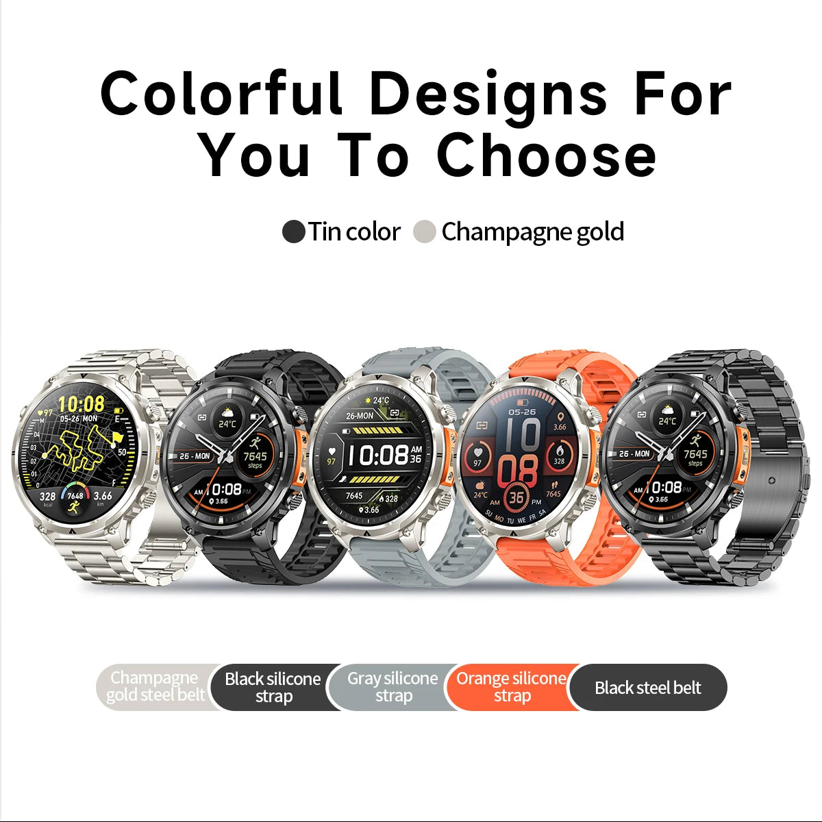 LIGE 2026 Nowy Męski Wojskowy Zegarek Smartwatch GPS Mapa Kompas Pamięć 4GB Bateria 1000mAh Wodoodporność 10ATM Rozmowy Bluetooth HD