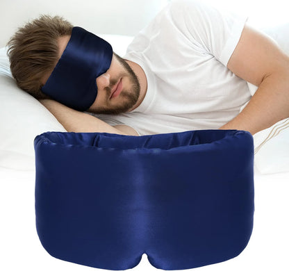 100% Sleeping Mask Mulberry Silk Eyepatch Blocking Light Eyemask Eyeshade Soft Padded Slaapmasker Travel Sleeping Aid