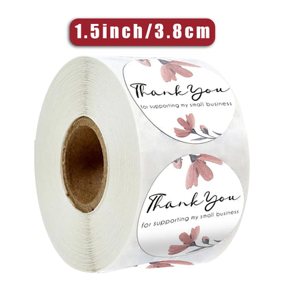 500pcs 1.5 Inch "Thank You For Your Order" Kraft Paper Sticker  Envelope Seal Label For DIY Biscuit / Candy Packaging Sticker