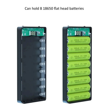 DIY Power Bank 18650 Battery Case Power Bank Battery Storage Box Powerbank Box Charger Shell Case 8X 10X 18650 Type C Interface